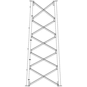 sección 7 intermedia para torre autosoportada línea ssv (código de fábrica: 7n)
