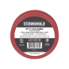 cinta eléctrica stronghold para aislar, de pvc, uso general reparación y mantenimiento, grosor de 0.18mm (7 mil), ancho de 19mm, y 20.12m de largo, color rojo