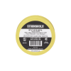 cinta eléctrica stronghold para aislar, de pvc, uso general reparación y mantenimiento, grosor de 0.18mm (7 mil), ancho de 19mm, y 20.12m de largo, color amarillo