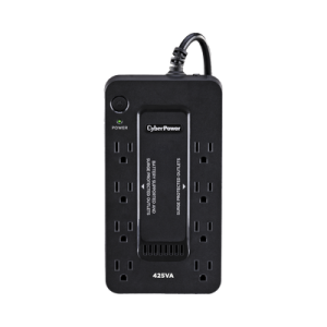 ups de 425 va/255 w, topología standby, entrada 120 vca nema 5 15p, tipo gabinete compacto, con 8 tomas nema 5 15r