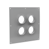 placa pasamuros con capacidad de 4 botas de 4"