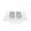 placa pasamuros con capacidad de 4 botas de 4"