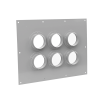 placa pasamuro con capacidad de 6 botas de 4"
