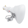 antena sectorial asimétrica starter horn de 45º, 5150 5950 mhz, ganancia de 17 dbi, conexión directa con radios is 5ac, ps 5ac y is m5, conexión rp sma