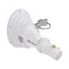 antena sectorial asimétrica starter horn de 45º, 5150 5950 mhz, ganancia de 17 dbi, conexión directa con radios is 5ac, ps 5ac y is m5, conexión rp sma