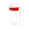 cubierta protectora serie stopper ii® de policarbonato, con bocina, espaciador transparente, montaje en superficie, etiqueta en inglés