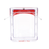 cubierta protectora serie stopper ii® de policarbonato super resistente, montaje empotrado, texto en inglés, sin bocina