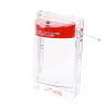 cubierta protectora serie stopper ii® de policarbonato super resistente, montaje empotrado, texto en inglés, sin bocina
