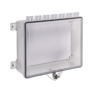 gabinete de protección tipo 4x con placa trasera y bloqueo de pulgar transparente