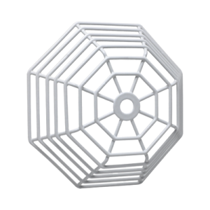 rejilla de acero web stopper® para protección de detectores de humo de vandalismo y accidentes. bajo perfil, montaje empotrado.
