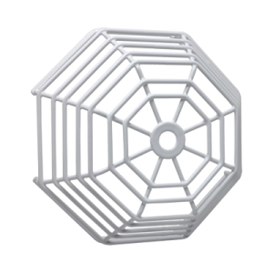 rejilla de acero web stopper® para protección de detectores de humo de vandalismo y accidentes. bajo perfil, montaje en superficie