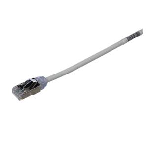 patch cord cat6a, diametro reducido 28 awg, blindado s/ftp, cm/ls0h, 20 cm, color gris