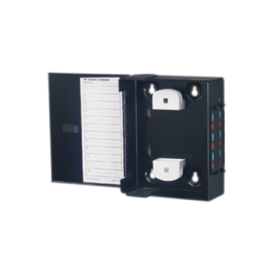 mini caja de conexión de fibra Óptica, para montaje en pared, hasta 48 puertos lc (acepta dos placas acopladoras), color negro