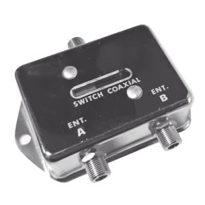 deslizable interruptor coaxial a b para cctv, 75 ohm, 2 entradas/ 1 salida, f hembras.
