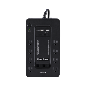 ups de 650 va/390 w, topología standby con modo ahorrador eco, entrada 120 vca nema 5 15p, con 8 tomas nema 5 15r