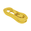 extensión eléctrica de uso rudo aterrizada 5 metros /127 v ca 10 a máximo / color amarillo.
