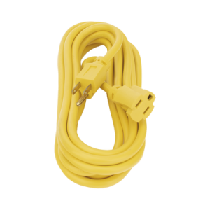 extensión eléctrica de uso rudo aterrizada 5 metros /127 v ca 10 a máximo / color amarillo.