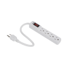 multicontacto con cable 30 cm. 4 tomas 127 vca línea, tierra, neutro 15 a max.
