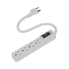 multicontacto con cable 30 cm. 4 tomas 127 vca línea, tierra, neutro 15 a max.