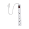 multicontacto con cable 30 cm. 6 tomas 127 vca línea, tierra, neutro 15 a max.