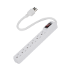 multicontacto con cable 30 cm. 6 tomas 127 vca línea, tierra, neutro 15 a max.