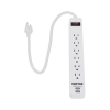 multicontacto con 6 contactos aterrizados y 2 puertos usb.