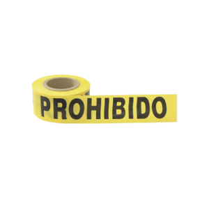 cinta para barricada "prohibido el paso" de 100 m y ancho de 3".