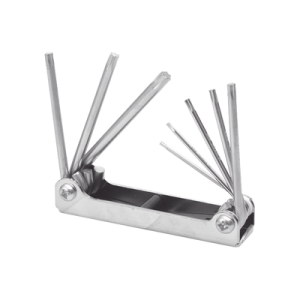 juego de 8 llaves hexagonales torx® tipo navaja, estuche metálico.