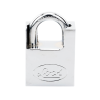 candado de acero con guarda anti palanca/ acabado en cromo satinado / doble cerrojo / medida 40 mm/ nivel de seguridad 7/ 4 llaves abloy.