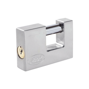 candado para cortina metálica / medida 80 mm/ acabado cromo satinado/ nivel de seguridad 6 / llave estándar.