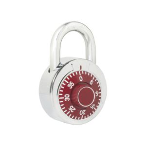 candado de combinación / medida 50 mm/ nivel de seguridad 3 / combinación de disco / color rojo.