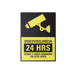 letrero de videovigilancia en poliestireno 20x30 cm – seguridad y advertencia