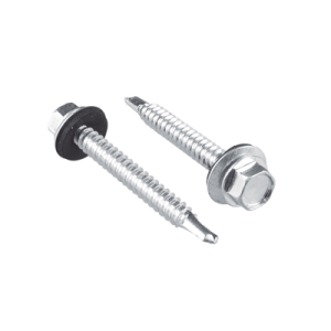 tornillo pija cabeza hexagonal con rondana y punta de broca #14 x 3/4", 100 piezas.