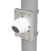 montaje universal galvanizado para instalación de cámaras en poste 2" a 5" color gris galvanizado