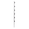 poste con 6 aisladores de paso para cerca electrificada. tubo galva. de 1.4m, cal. 18 de 1" diam. (sin pintar).