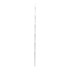 poste con 6 aisladores de paso para cerca electrificada. tubo galva. de 1.4m, cal. 18 de 1" diam. + pintura blanca.