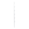 poste con 6 aisladores de paso para cerca electrificada. tubo galva. de 1.4m, cal. 18 de 1" diam. + pintura blanca.