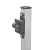 poste de paso de 1.2m para cerca electrificada de ptr cuadrado de aluminio de 1" de lado con 5 aisladores instalados.