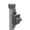 poste de paso de 1.2m para cerca electrificada.tubo galvanizado cal. 18 de 1"diam. con tapón y 5 aisladores instalados.
