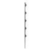 poste de paso de 1.2m para cerca electrificada.tubo galvanizado cal. 18 de 1"diam. con tapón y 5 aisladores instalados.