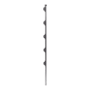 poste de paso de 1.2m para cerca electrificada.tubo galvanizado cal. 18 de 1"diam. con tapón y 5 aisladores instalados.