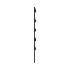 poste con 5 aisladores de paso para cerca electrificada. tubo galvanizado de 1.2m, cal. 18 de 1" diam. + pintura negra aplicación en polvo.