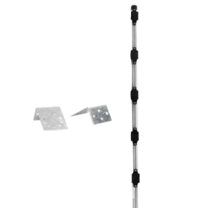 poste con altura de 1m para cercos eléctricos/ incluye base multiposicion fabricado 100% con acero galvanizado con 5 aisladores de paso