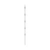 poste con 5 aisladores de paso para cerca electrificada. tubo galvanizado de 1.2m, cal. 18 de 1" diam. + pintura blanca aplicación en polvo.