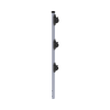poste de paso de 0.75m para cerca electrificada. tubo galvanizado cal. 18 de 1"diam. con tapón y 3 aisladores instalados.
