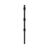 poste de paso negro de 0.75m para cerca electrificada. tubo galvanizado cal. 18 de 1"diam. con tapón y 3 aisladores instalados.