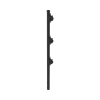 poste de paso negro de 0.75m para cerca electrificada. tubo galvanizado cal. 18 de 1"diam. con tapón y 3 aisladores instalados.