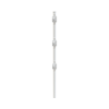 poste de paso blanco de 0.75m para cerca electrificada. tubo galvanizado cal. 18 de 1"diam. con tapón y 3 aisladores instalados.