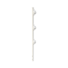 poste de paso blanco de 0.75m para cerca electrificada. tubo galvanizado cal. 18 de 1"diam. con tapón y 3 aisladores instalados.