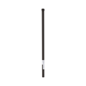 poste de esquina color negro para cerca electrificada. tubo galvanizado cal. 18 de 1" diam. y 0.8m alto con tapón, ideal para 3 aisladores